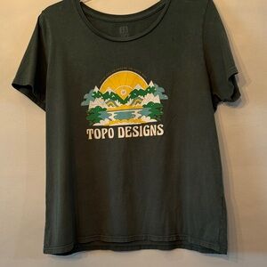 Topo Designs Women's Dark Green Graphic Tee